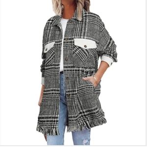 Shewin Plaid Shacket Size Small To Medium